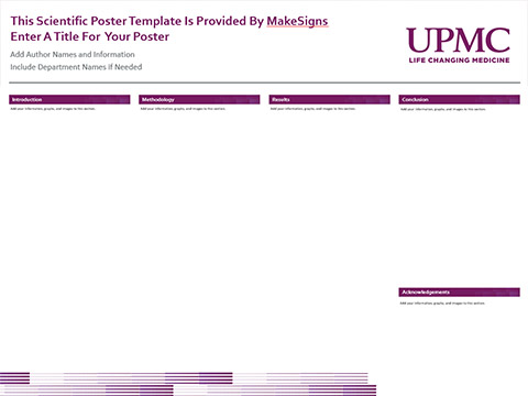 University of Pittsburgh Medical Center Template Life