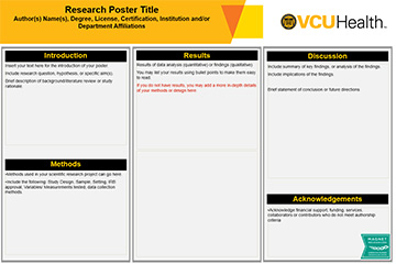 VCU Health Template Research Project Poster Template