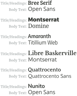 Font Pairs